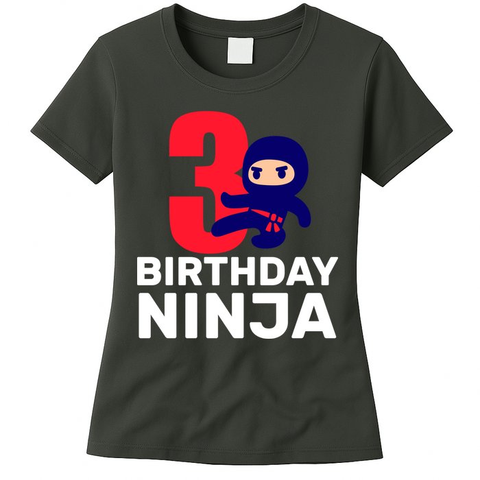 3rd Birthday Ninja  Womens T-Shirt