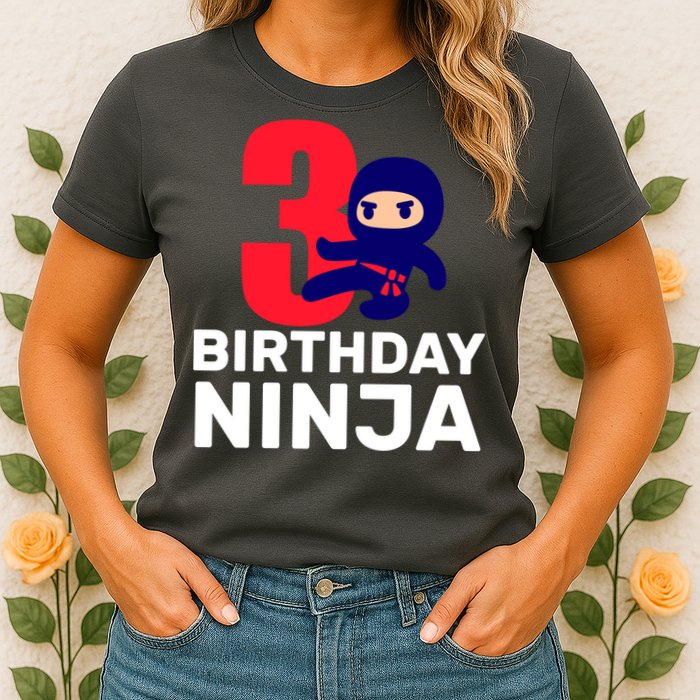 3rd Birthday Ninja  Womens T-Shirt
