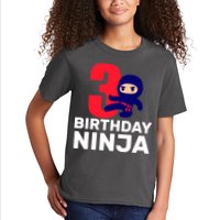 3rd Birthday Ninja  Kids T-Shirt