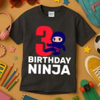 3rd Birthday Ninja  Kids T-Shirt