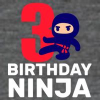 3rd Birthday Ninja  Kids T-Shirt