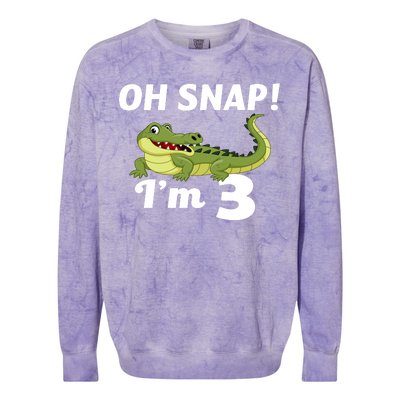 3rd Birthday Oh Snap Im 3 Colorblast Crewneck Sweatshirt