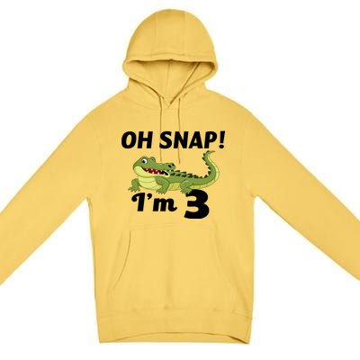 3rd Birthday Oh Snap Im 3 Premium Pullover Hoodie