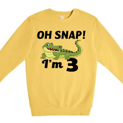 3rd Birthday Oh Snap Im 3 Premium Crewneck Sweatshirt