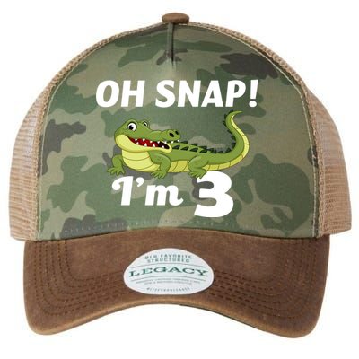 3rd Birthday Oh Snap Im 3 Legacy Tie Dye Trucker Hat