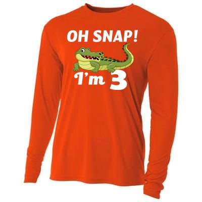 3rd Birthday Oh Snap Im 3 Cooling Performance Long Sleeve Crew