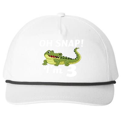 3rd Birthday Oh Snap Im 3 Snapback Five-Panel Rope Hat