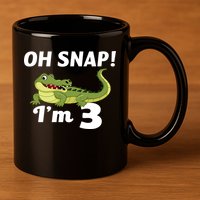 3rd Birthday Oh Snap Im 3 11oz C Handle Ceramic Mug