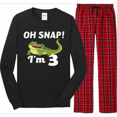 3rd Birthday Oh Snap Im 3 Long Sleeve Pajama Set