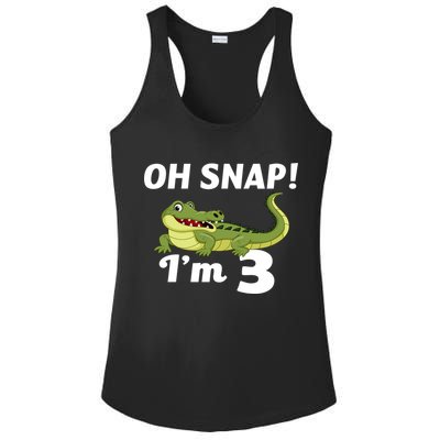 3rd Birthday Oh Snap Im 3 Ladies PosiCharge Competitor Racerback Tank