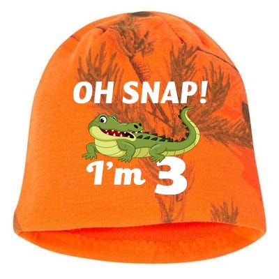 3rd Birthday Oh Snap Im 3 Kati - Camo Knit Beanie