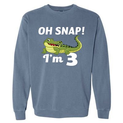 3rd Birthday Oh Snap Im 3 Garment-Dyed Sweatshirt