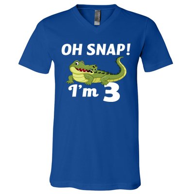 3rd Birthday Oh Snap Im 3 V-Neck T-Shirt