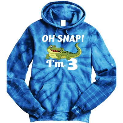 3rd Birthday Oh Snap Im 3 Tie Dye Hoodie