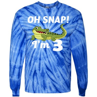 3rd Birthday Oh Snap Im 3 Tie-Dye Long Sleeve Shirt