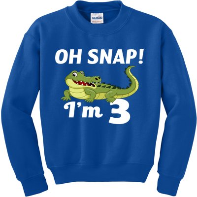 3rd Birthday Oh Snap Im 3 Kids Sweatshirt