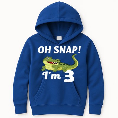 3rd Birthday Oh Snap Im 3 Kids Hoodie