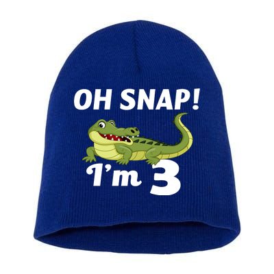 3rd Birthday Oh Snap Im 3 Short Acrylic Beanie