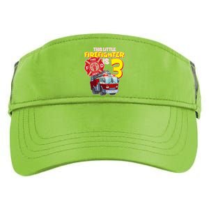 3rd Birthday This Little Firefighter Is Three Adult Drive Performance Visor