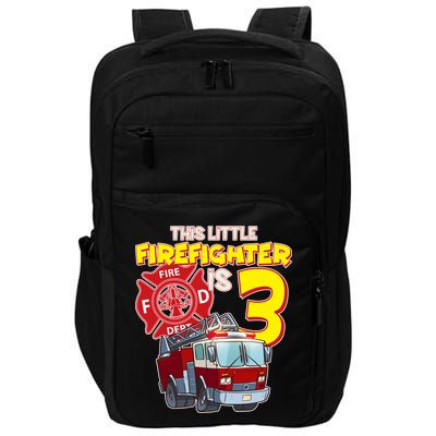 3rd Birthday This Little Firefighter Is Three Impact Tech Backpack