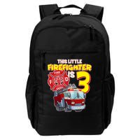 3rd Birthday This Little Firefighter Is Three Backpack