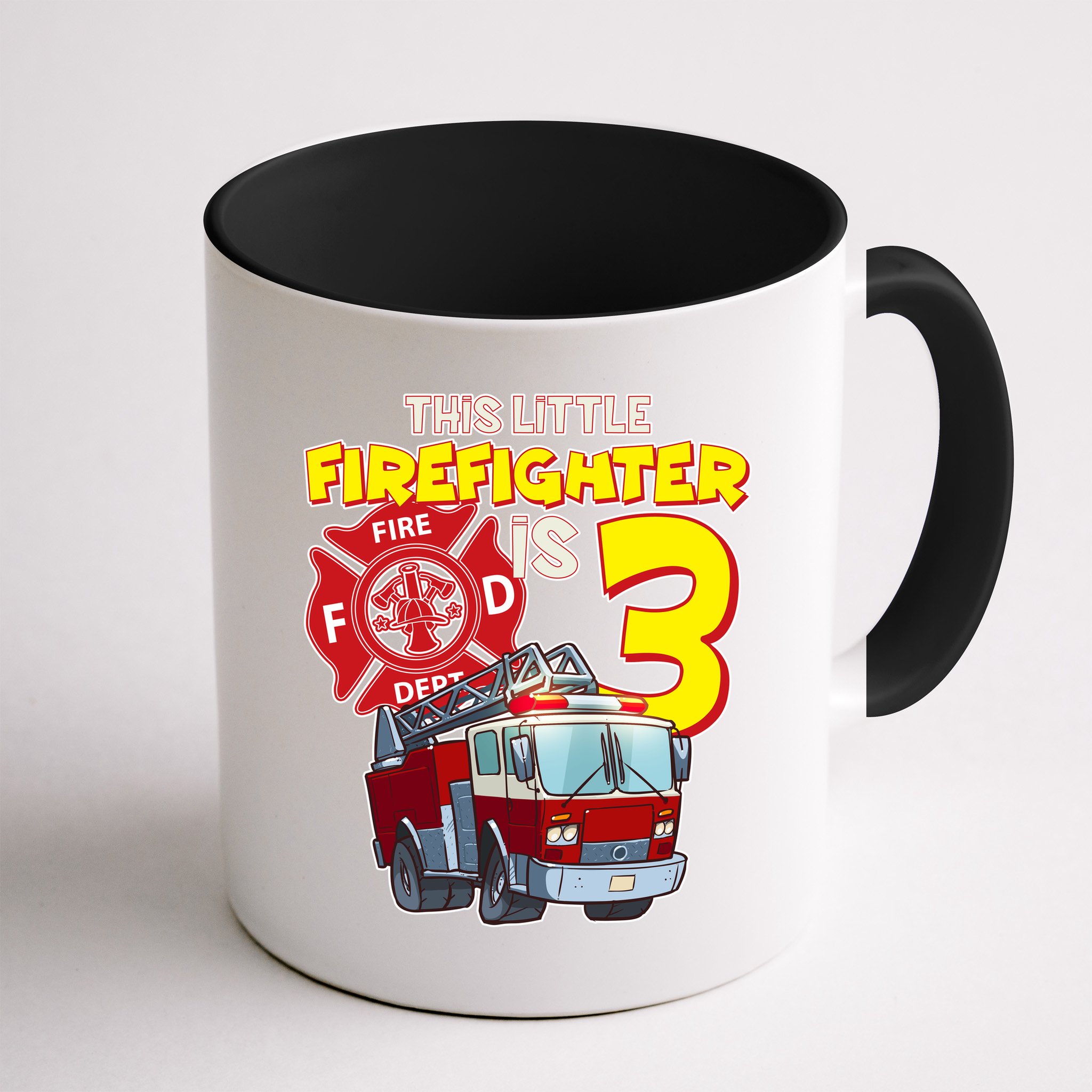 3rd Birthday This Little Firefighter Is Three Mug