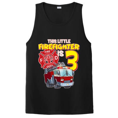 3rd Birthday This Little Firefighter Is Three PosiCharge Competitor Tank