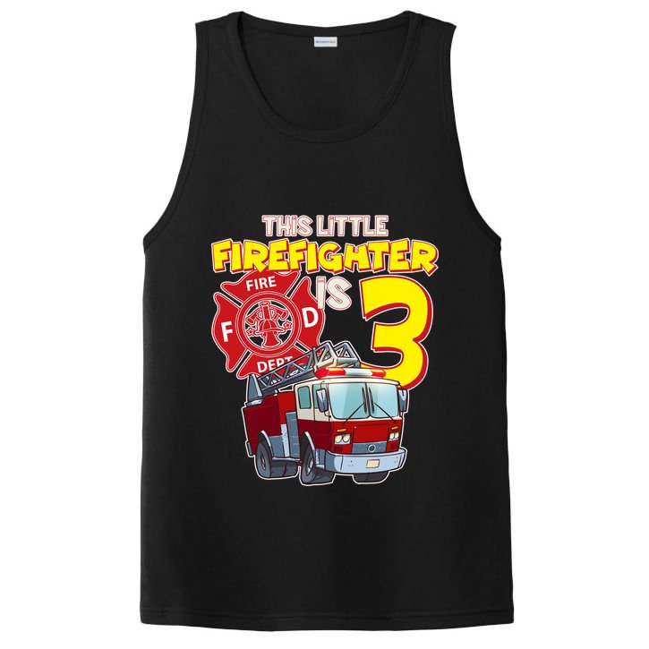 3rd Birthday This Little Firefighter Is Three PosiCharge Competitor Tank