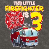 3rd Birthday This Little Firefighter Is Three Cotton Canvas Backpack