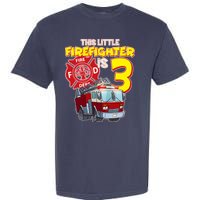 3rd Birthday This Little Firefighter Is Three Garment-Dyed Heavyweight T-Shirt