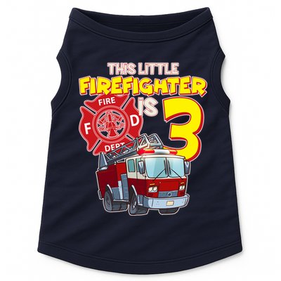 3rd Birthday This Little Firefighter Is Three Doggie Tank