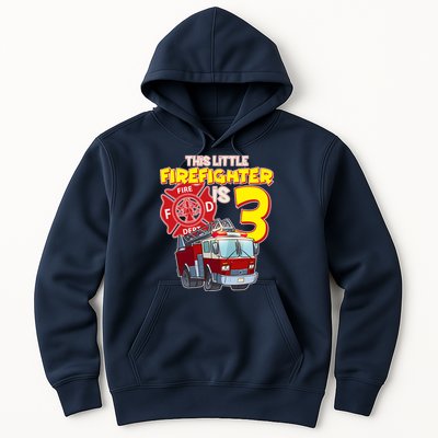 3rd Birthday This Little Firefighter Is Three Hoodie