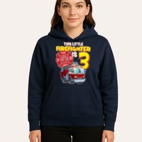 3rd Birthday This Little Firefighter Is Three Hoodie