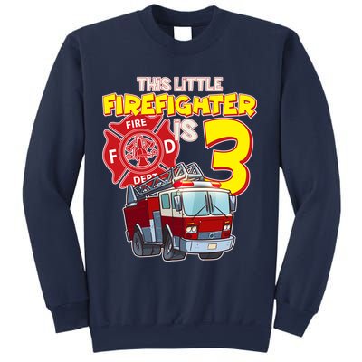 3rd Birthday This Little Firefighter Is Three Sweatshirt