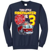 3rd Birthday This Little Firefighter Is Three Sweatshirt