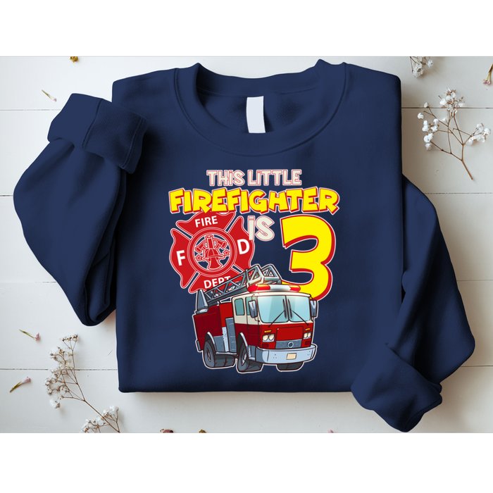 3rd Birthday This Little Firefighter Is Three Sweatshirt
