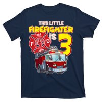 3rd Birthday This Little Firefighter Is Three T-Shirt