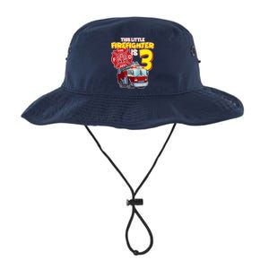 3rd Birthday This Little Firefighter Is Three Legacy Cool Fit Booney Bucket Hat