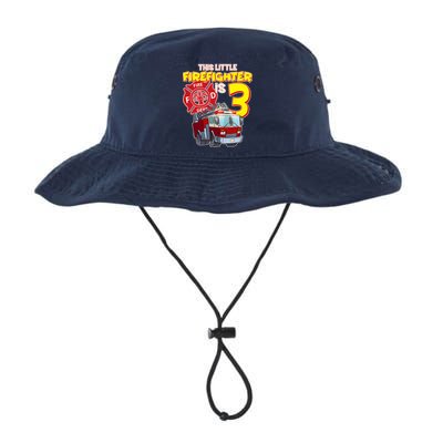 3rd Birthday This Little Firefighter Is Three Bucket Hat