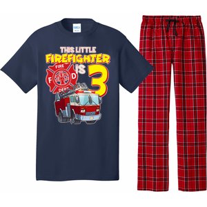 3rd Birthday This Little Firefighter Is Three Pajama Set