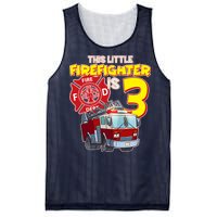 3rd Birthday This Little Firefighter Is Three Mesh Reversible Basketball Jersey Tank