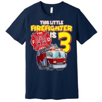 3rd Birthday This Little Firefighter Is Three Premium T-Shirt