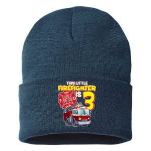 3rd Birthday This Little Firefighter Is Three Sustainable Knit Beanie