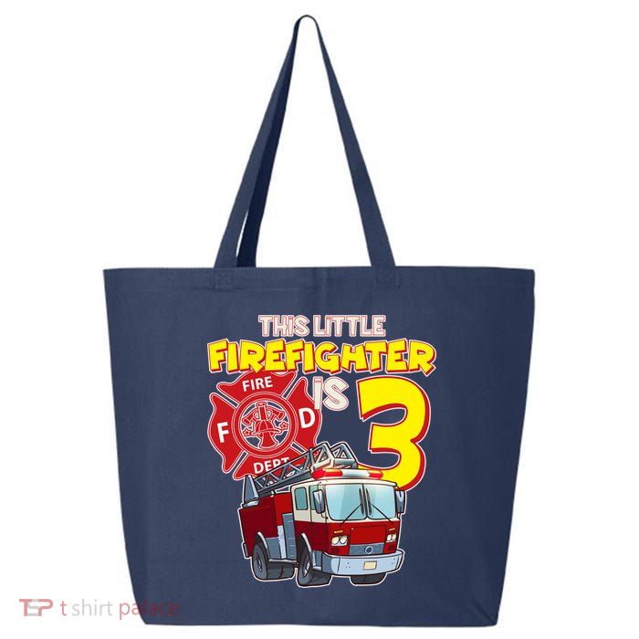3rd Birthday This Little Firefighter Is Three 25L Jumbo Tote