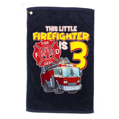 3rd Birthday This Little Firefighter Is Three Golf Towel