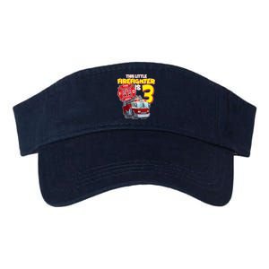 3rd Birthday This Little Firefighter Is Three Valucap Bio-Washed Visor