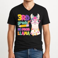 3rd Grade? No Prob Llama V-Neck T-Shirt