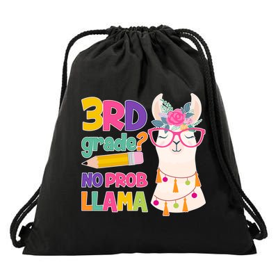 3rd Grade? No Prob Llama Drawstring Bag