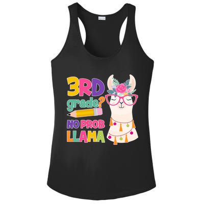 3rd Grade? No Prob Llama Ladies PosiCharge Competitor Racerback Tank