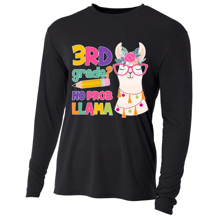 3rd Grade? No Prob Llama Cooling Performance Long Sleeve Crew